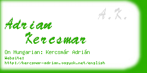 adrian kercsmar business card