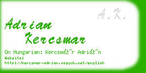 adrian kercsmar business card